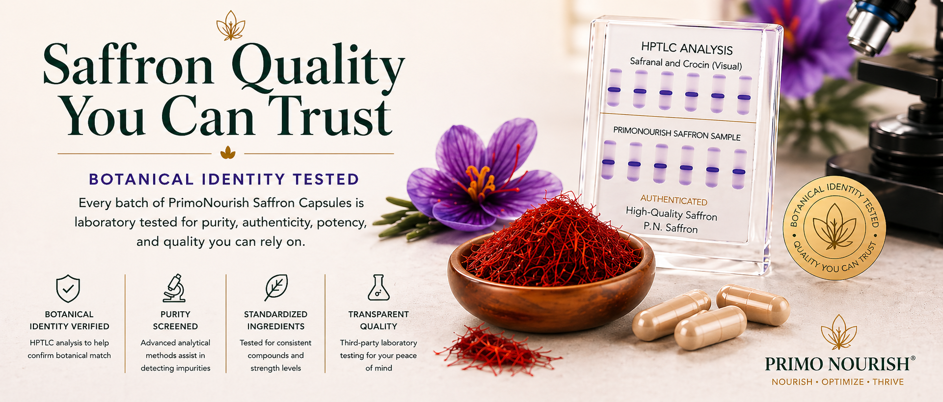 Why Botanical Identity Testing Matters for Saffron Supplements