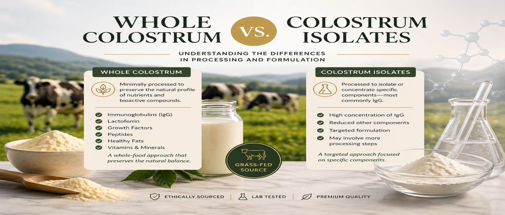 Whole Colostrum vs. Colostrum Isolates: What’s the Difference?