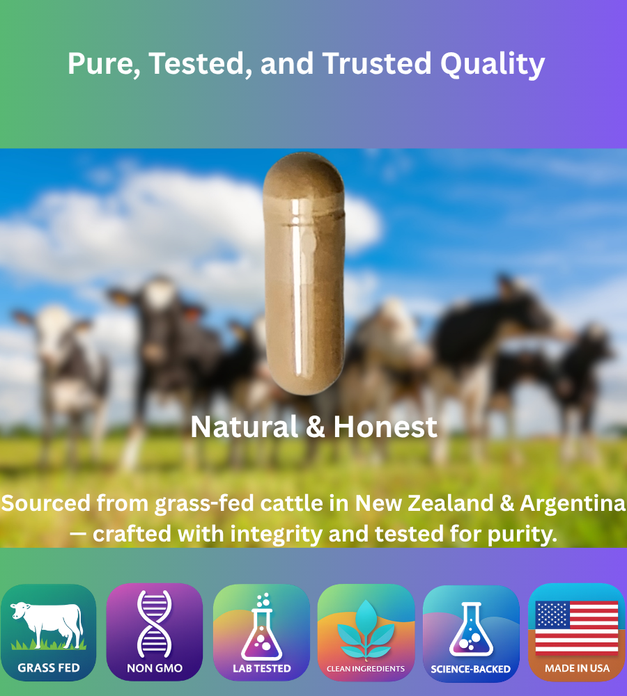 PrimoNourish Grass-Fed Beef Organ Complex – Pasture-Raised Blend of Liver, Heart, Kidney, Pancreas & Spleen – Supports Energy, Vitality & Whole-Body Wellness – Hormone-Free, 180 Capsules, Made in USA