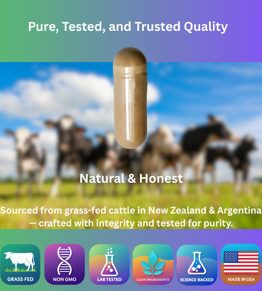 PrimoNourish Grass-Fed Beef Organ Complex – Pasture-Raised Blend of Liver, Heart, Kidney, Pancreas & Spleen – Supports Energy, Vitality & Whole-Body Wellness – Hormone-Free, 180 Capsules, Made in USA