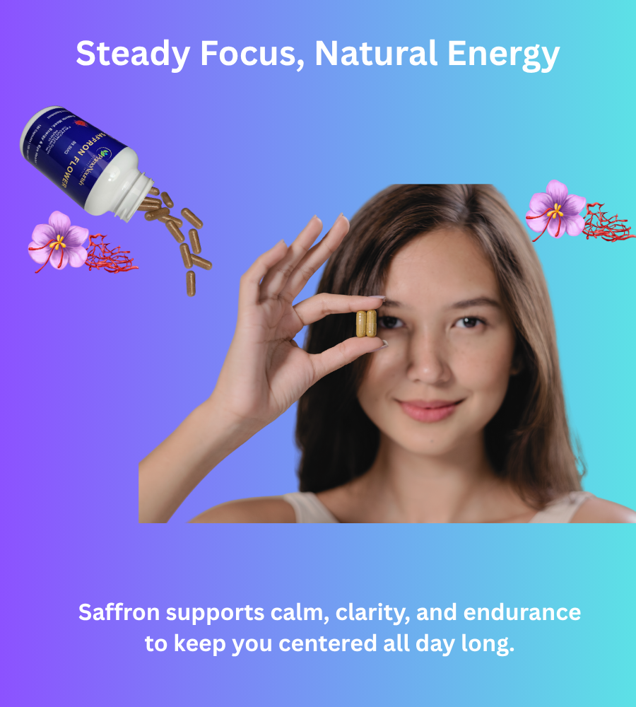 PrimoNourish Saffron Flower Supplement – 88.5mg Pure Saffron per Capsule – Supports Mood, Focus, Energy & Eye Health – Non-GMO, Gluten-Free, Vegetarian – 120 Capsules (4-Month Supply) – Made in USA